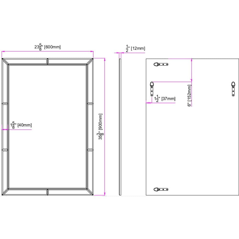 Beveled Glass Wall Mirror