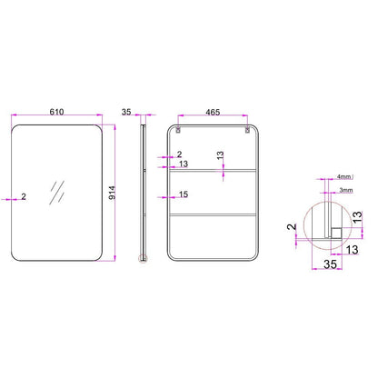 Rectangular Metal Framed Mirror