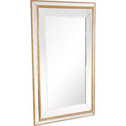 Antiqued Gold Finish Wall Mirror
