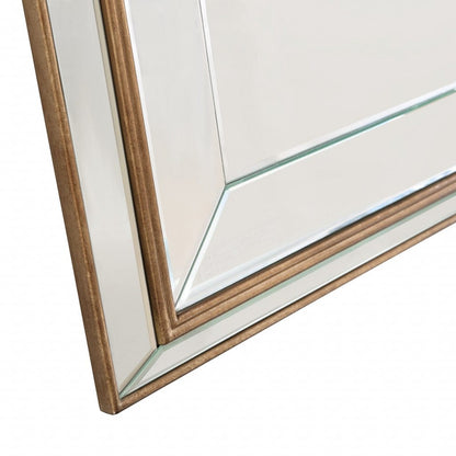 Antiqued Gold Finish Wall Mirror