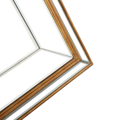 Antiqued Gold Finish Wall Mirror