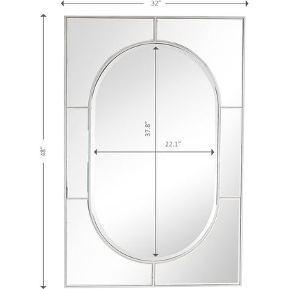 Silver Glass Wall Mirror