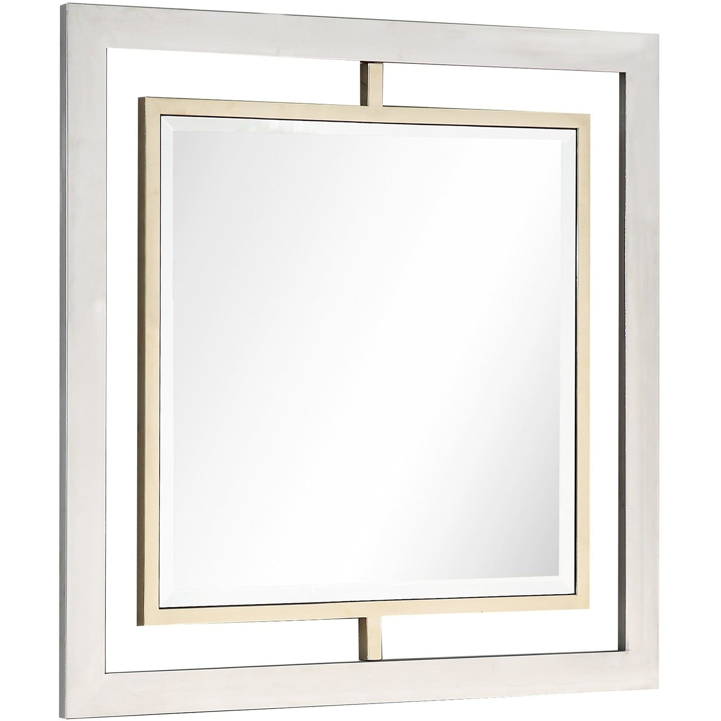 Antiqued Gold Finish Mirror