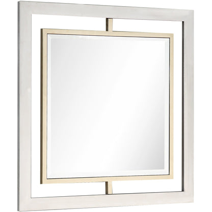 Antiqued Gold Finish Mirror