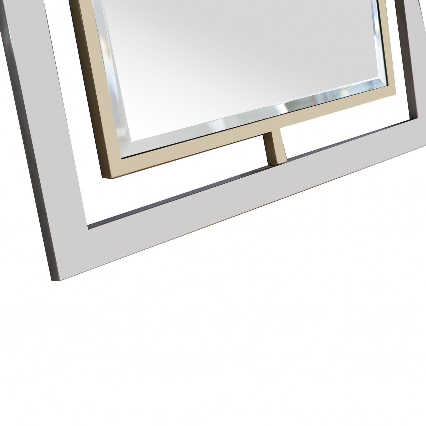 Antiqued Gold Finish Mirror