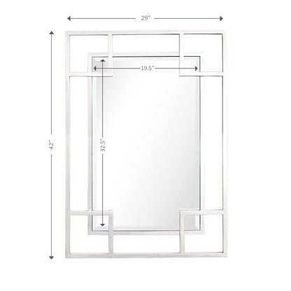 X Shaped Rectangular Mirror