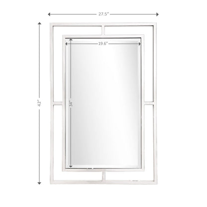 Silver Chic Rectangular Wall Mirror