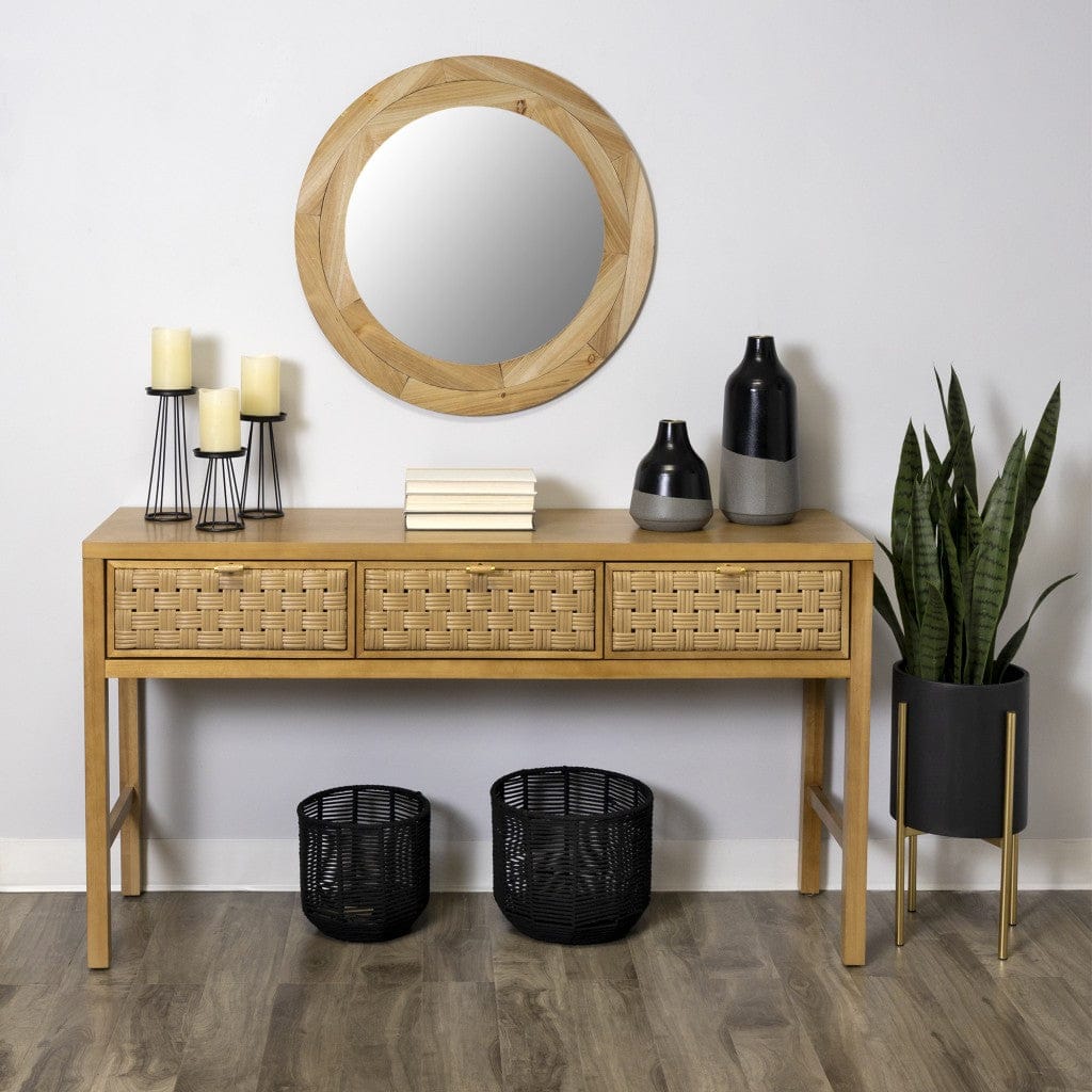 Set of Three Black Metal Candle Holders