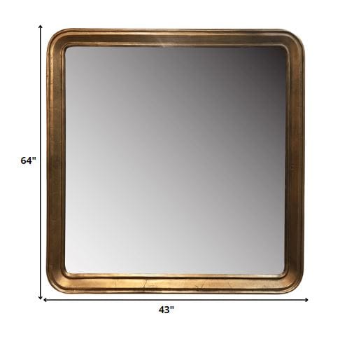Gold Framed Square Mirror