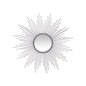 Silver Metal Sunburst Round Wall Mirror