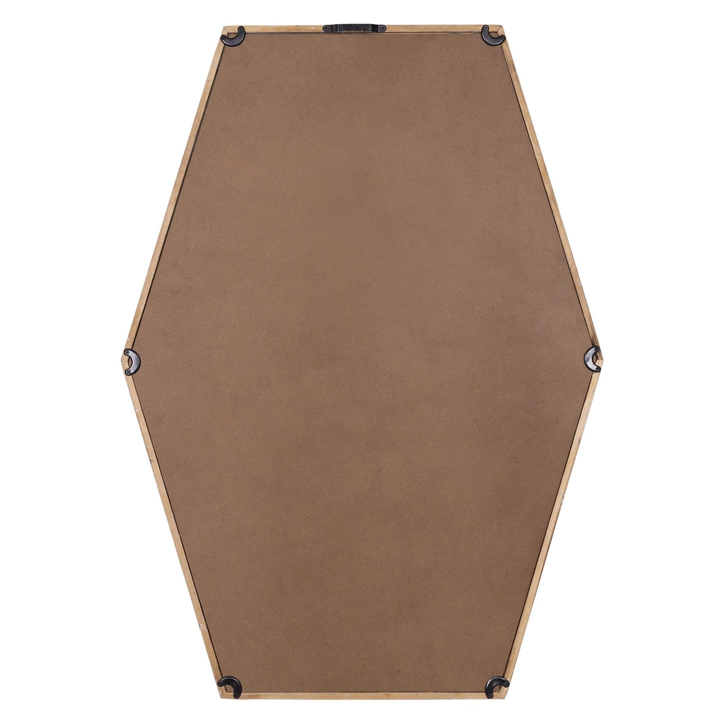 Wooden Hexagonal Wall Mirror