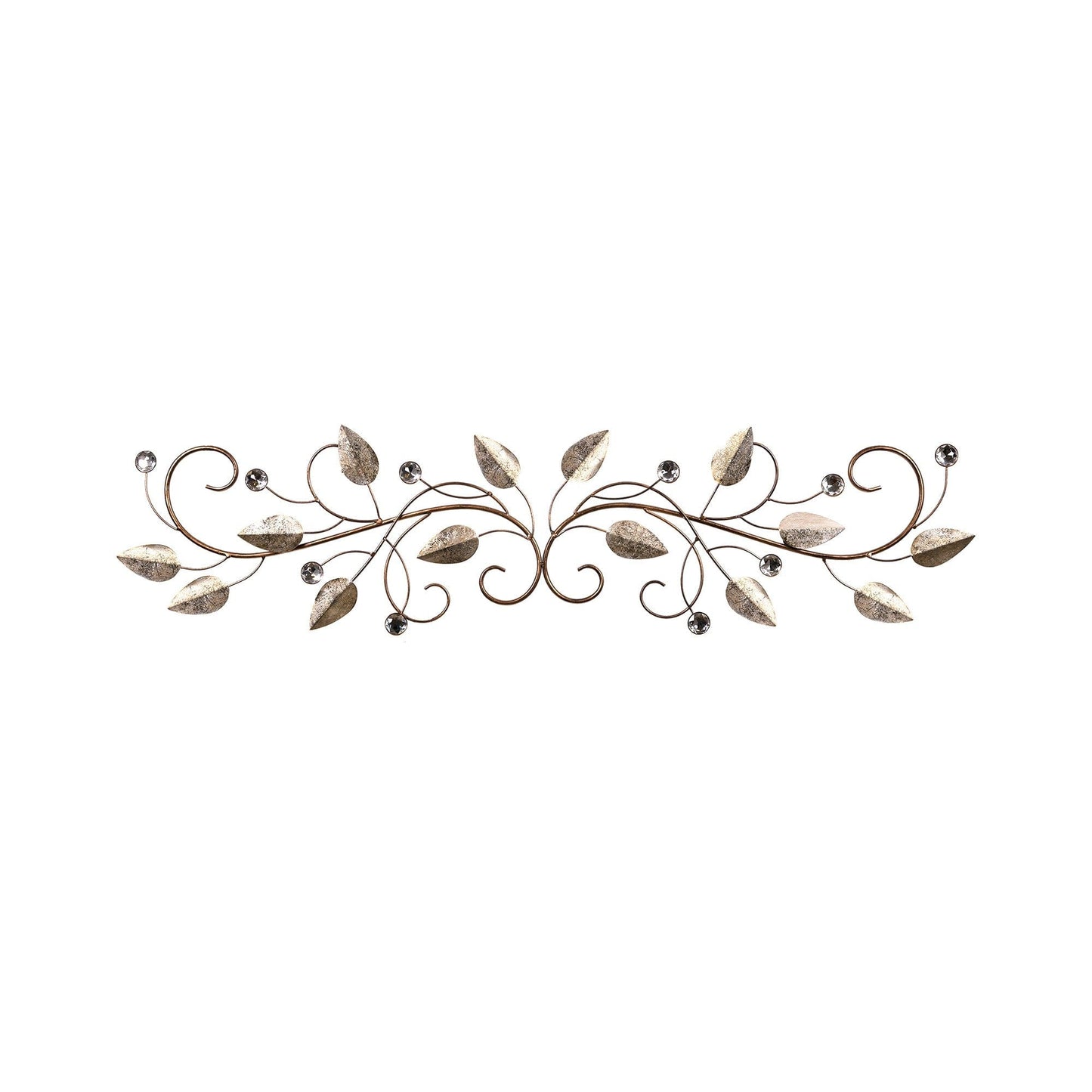 Sparkle Gold Metal Leaves and Bling Over the Door Décor