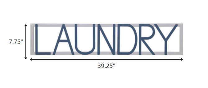 Modern Large Metal Laundry Wall Sign