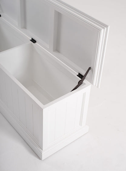Classic White Paneled Storage Chest