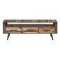 Rustic Natural Wood TV Stand with Three Drawers