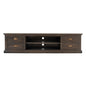 71" Black Wash Wood Entertainment Unit with Four Drawers