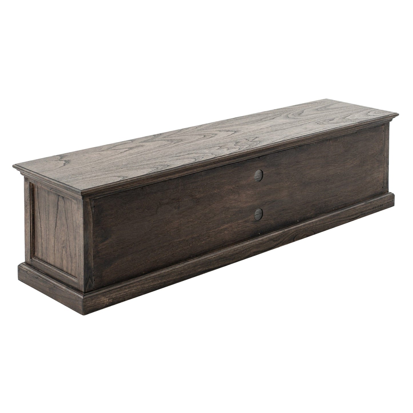 71" Black Wash Wood Entertainment Unit with Four Drawers