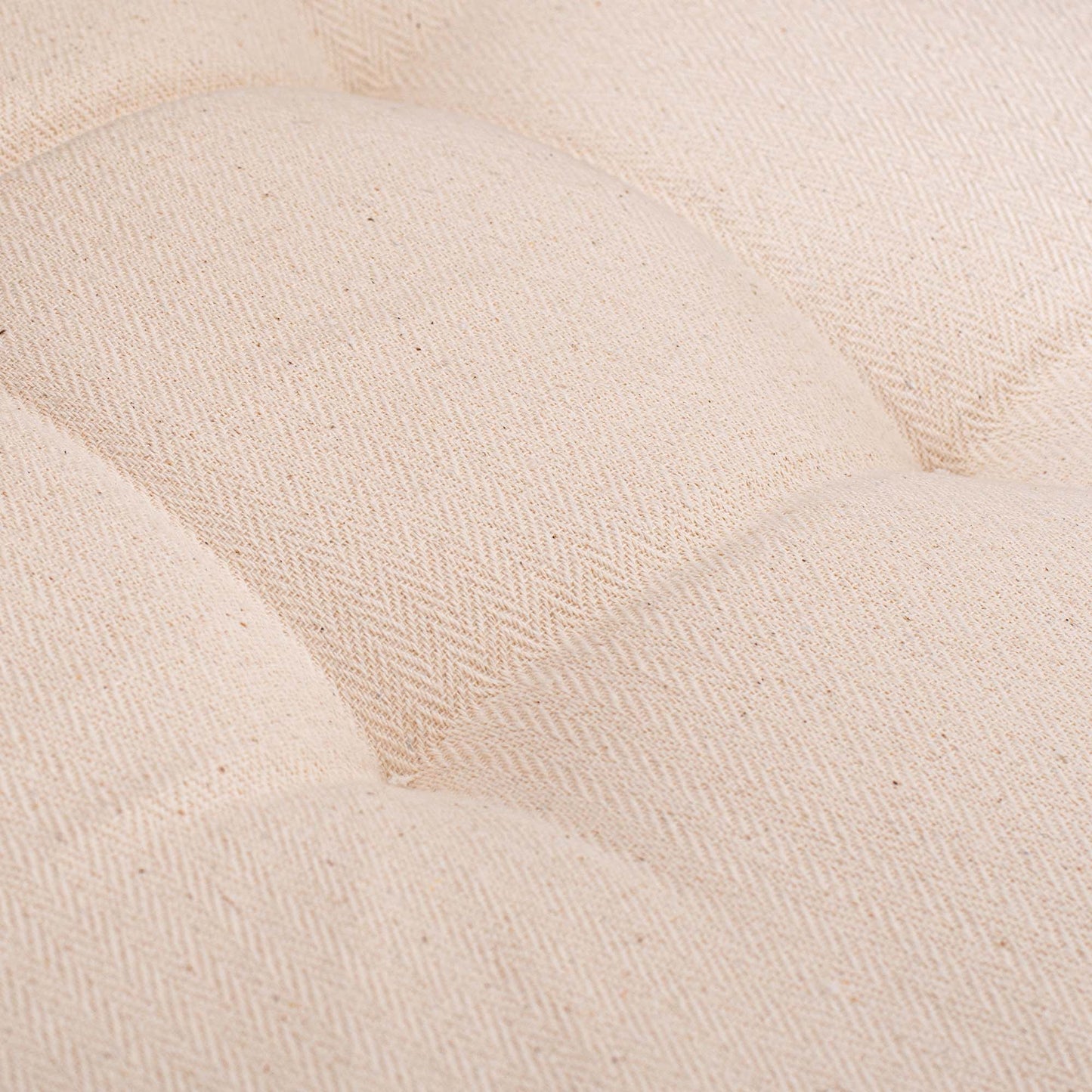 Set Of 2 Natural Brown Cotton Wingback Dining Chairs