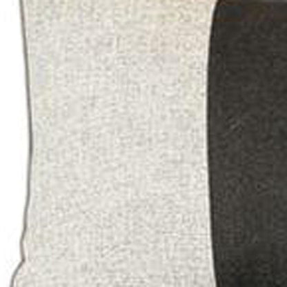 Gray and Black Midsection Lumbar Throw Pillow