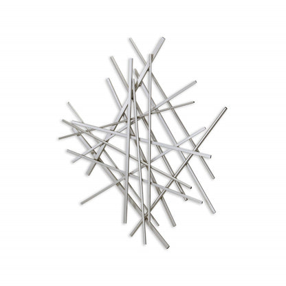 Silver Rod Abstract Wall Decor
