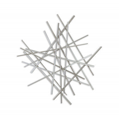Silver Rod Abstract Wall Decor