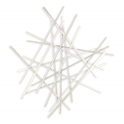 Silver Rod Abstract Wall Decor