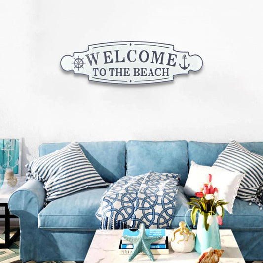 Welcome to the Beach Metal Wall Plate