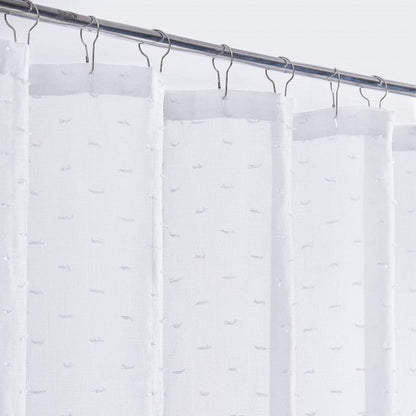 White Puff Sprinkles Shower Curtain