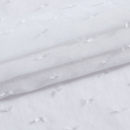 White Puff Sprinkles Shower Curtain