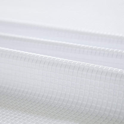 White Sheer and Grid Shower Curtain and Liner Set