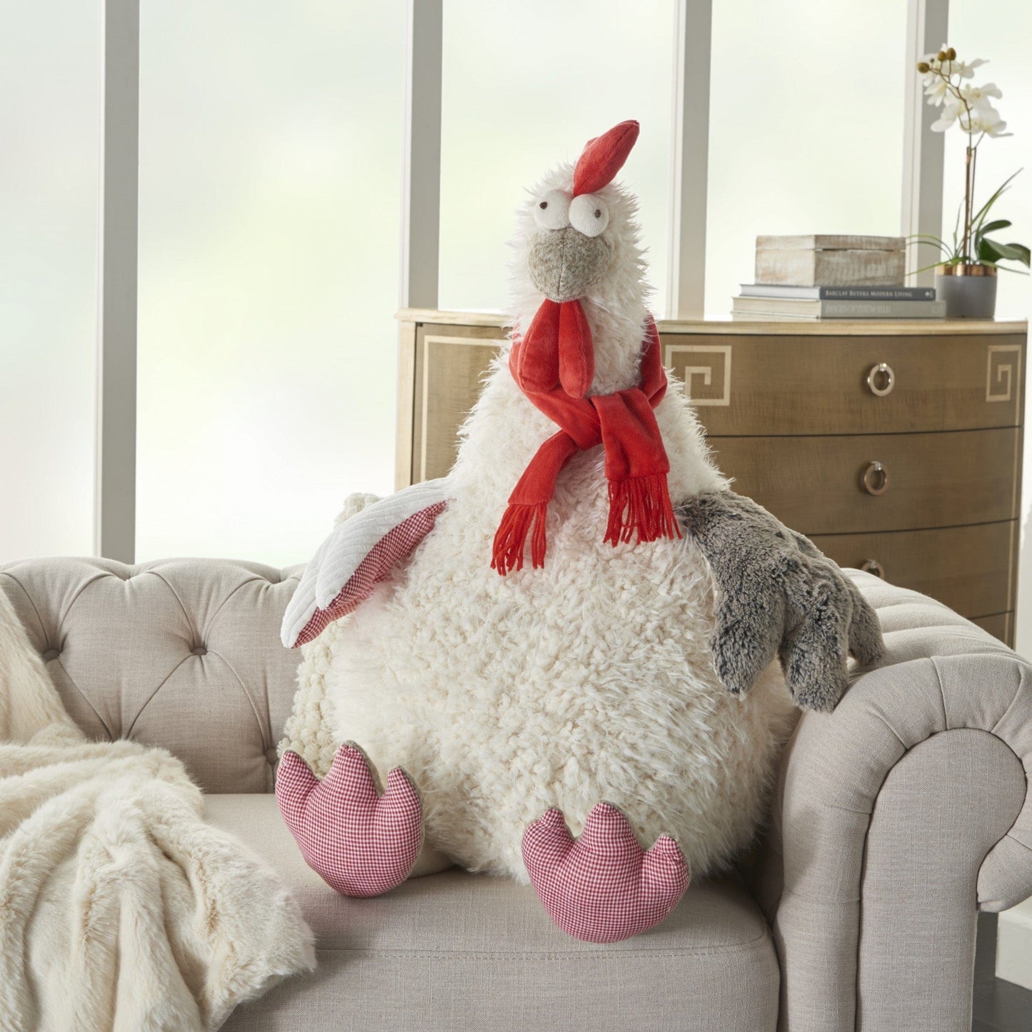 Grey 23" X 24" Novelty Polyester Throw Pillow