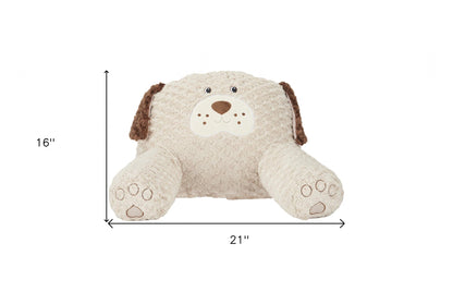 Beige 21" X 16" Novelty Polyester Throw Pillow