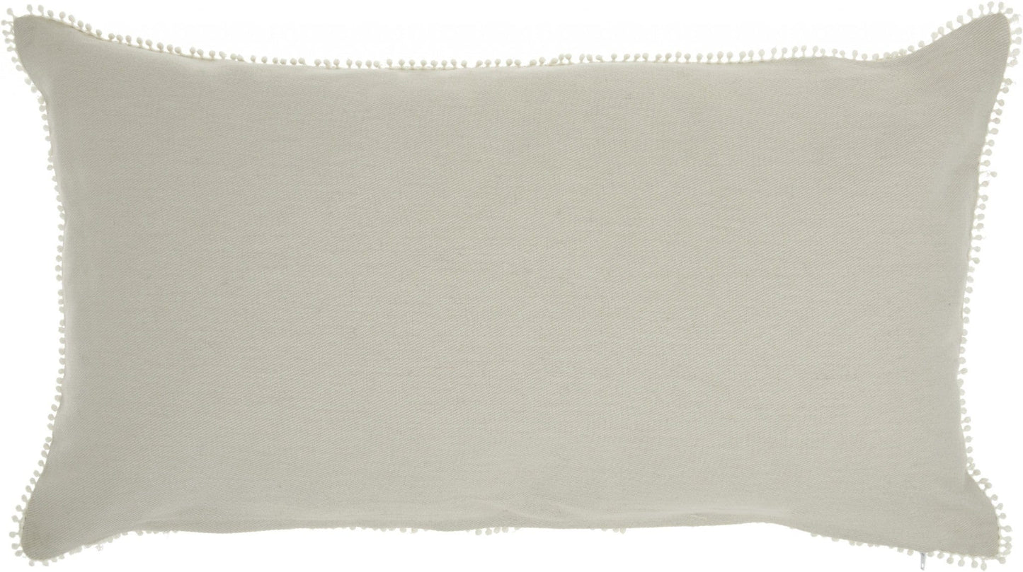 Ivory 21" X 16" Novelty Polyester Throw Pillow