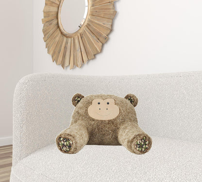 Brown 21" X 16" Novelty Polyester Throw Pillow