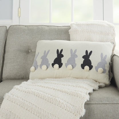 Ivory 23" X 24" Novelty Polyester Throw Pillow