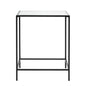 Minimalist Clear Glass and Black Side Table