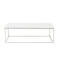 White and Chrome High Gloss Coffee Table