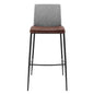 Set of Two Brown and Gray Bar Stools