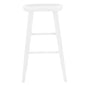30" White Solid Wood Bar Stool