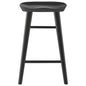 26" Black Solid Wood Counter Stool
