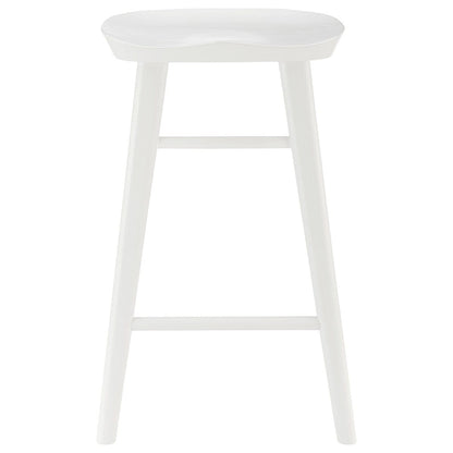 26" White Solid Wood Counter Stool
