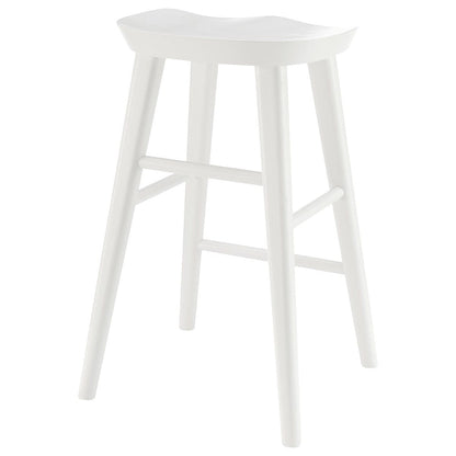 26" White Solid Wood Counter Stool