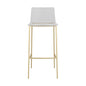 Set of Two Contemporary Acrylic and Gold Bar Stools
