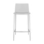 Set of Two Contemporary Acrylic and Nickel Counter Stools