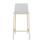 Set of Two Contemporary Acrylic and Gold Counter Stools