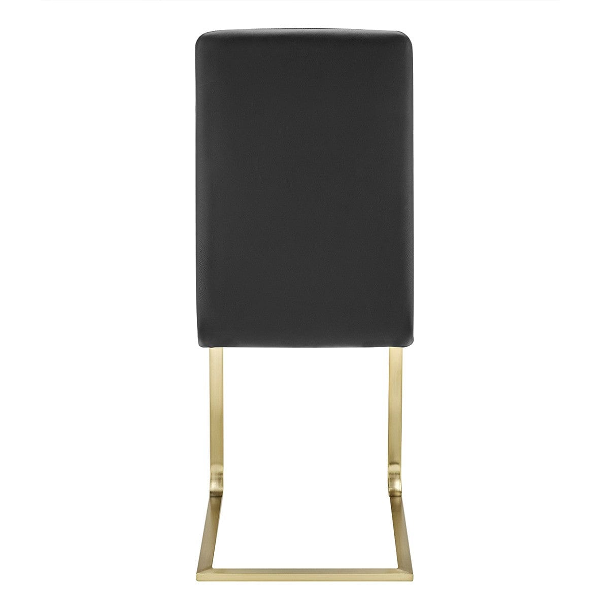 Set of Two Mod Black and Gold Dining Chairs