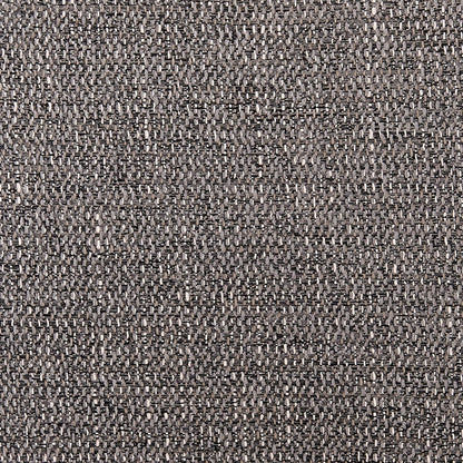 Set of Two Leaf Light Gray Fabric and Black Dining Armchairs