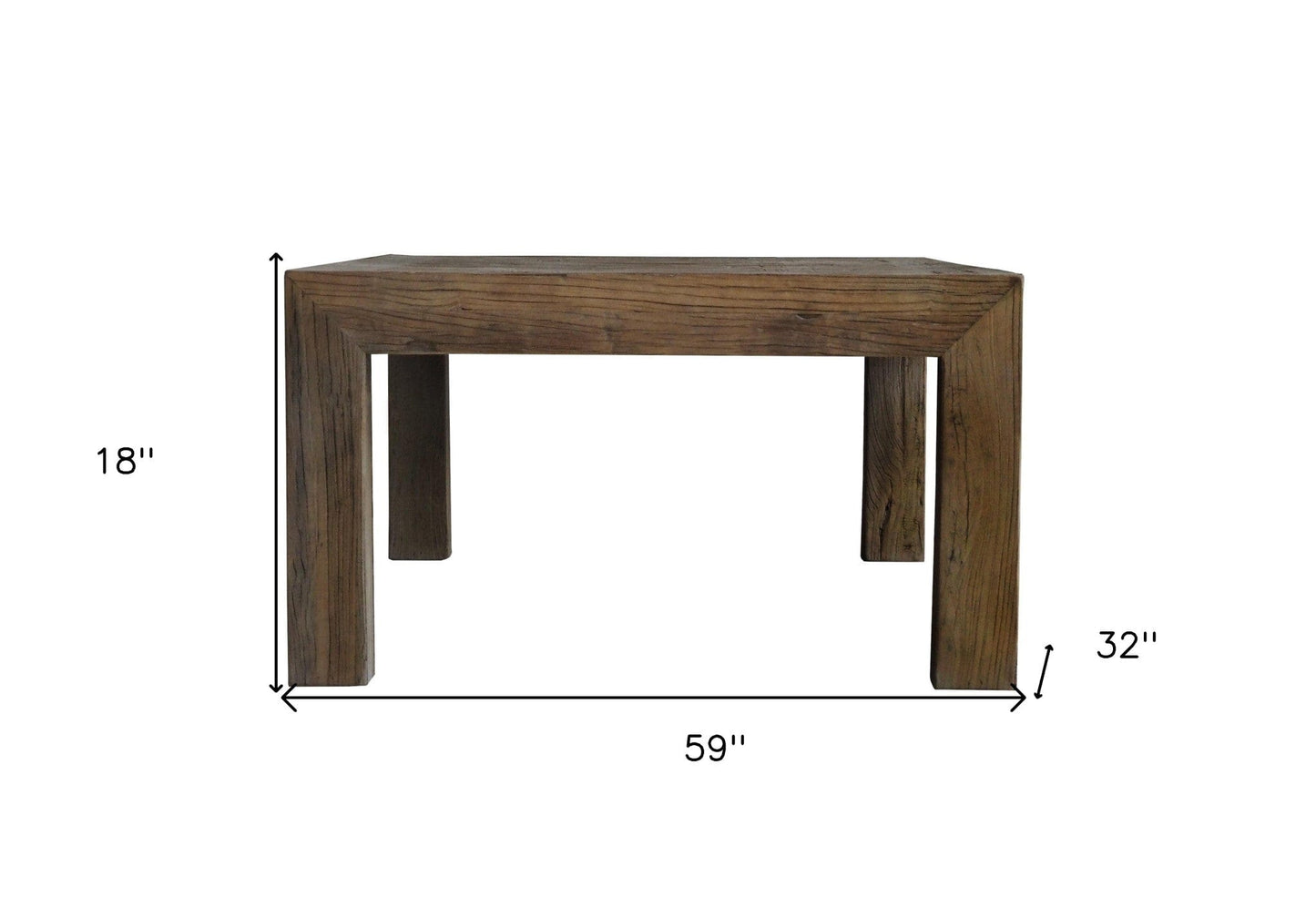 Classic Rectangular Wooden Coffee Table