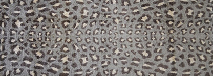 2' x 6' Gray and Brown Cheetah Washable Runner Rug