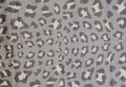 2' x 3' Gray and Brown Cheetah Washable Floor Mat